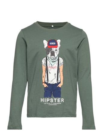 Nkmtabasso Ls Top T-shirts Long-sleeved T-shirts Khakigrön Name It