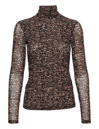 Srrobin High Neck Top Printed Brown Soft Rebels