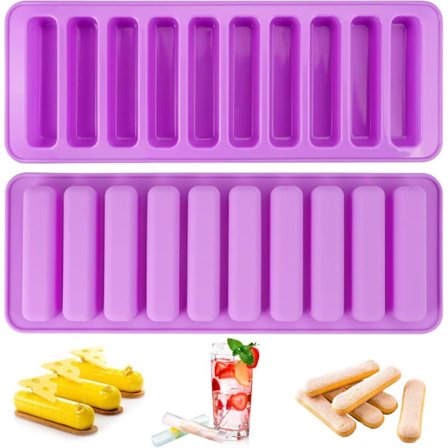 Sett med 2 frokostblandingsformer - Frokostbarform - 20 rektangulære hulrom - Frokostblandingsform - Silikonform