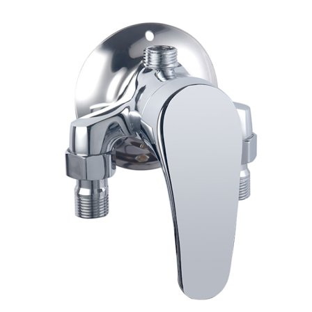 Brusearmatur med enkelt greb, vægmonteret blandingsbatteri til bruser