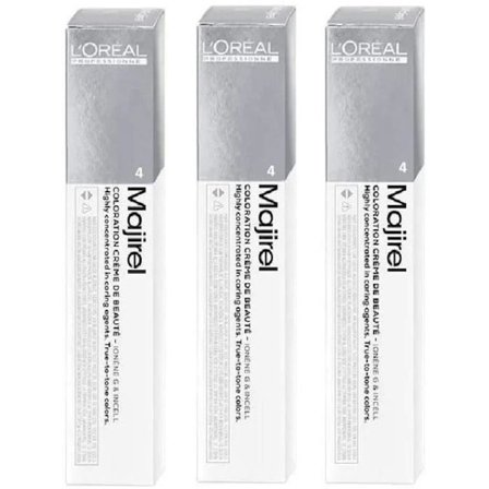 Hårfarve - L'Oréal - Majirel - Pakke med 3 - Mellembrun - Creme