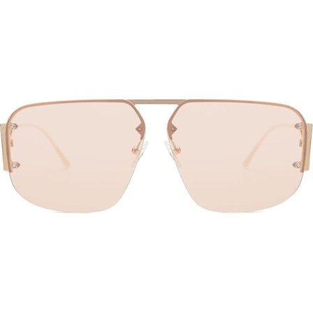 Trendy Aviator Solbriller for Menn og Kvinner Retro Metall Rammende Solbriller Lentes De Sol Para Mujer SJ1192-(Brun)