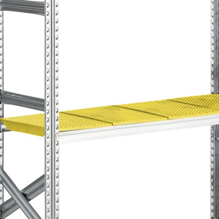 Plastic shelf for galvanised shelving TRANSFORM, 1200x400 mm, yellow