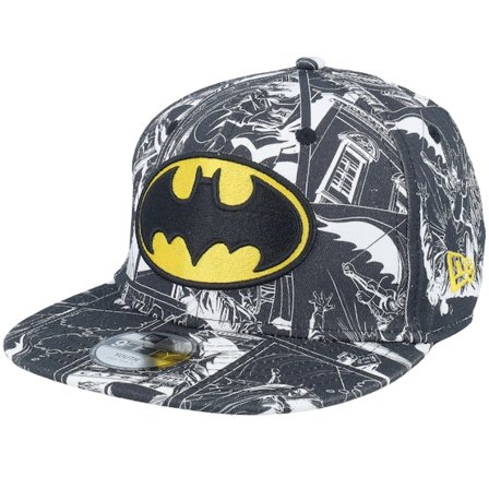 New Era - Preto snapback Boné - Kids Dc All Over Print 9FIFTY Batman Black/Yellow Snapback @ Hatstore