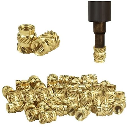 50 st Brassmuttrar med gänga, insats, sortiment M3