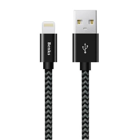 USB-kabel - WEWOO - Benks - 0,25 m - 2A - Nylonflätad - Kompatibel med iPhone och iPad