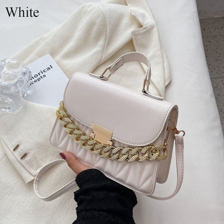 Skuldertaske Kæde Crossbody Tasker HVID