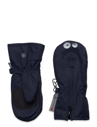 Mittens W. Zipper Navy Color Kids