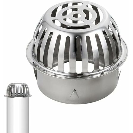 (Halkaisija: 110 mm) Rännilehtisuoja 304 ruostumattomasta teräksestä – Rännikaivo – Lehtienkeräyssuodatin kattoputkille, lehdille, sammaleelle