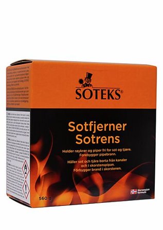 SOTEKS SOTFJERNER 560G HOLDER RØYKRØR OG PIPER FRI FOR SOT/TJÆRE