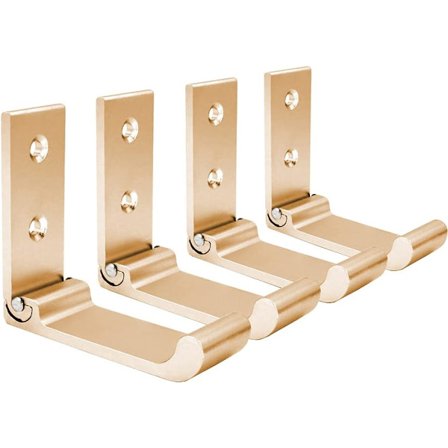 Taitettavat seinäkoukut, 4 kpl seinäkiinnitteisiä kypäräpidikkeitä, näkymättömät takit, alumiininen seinäkoukku, ruuveilla, pyyhetakki-koukku (kulta)