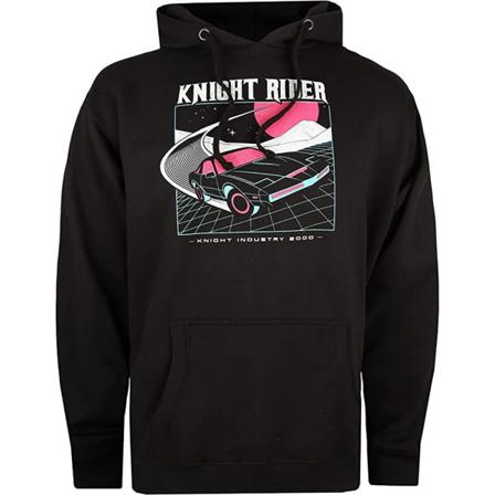 Knight Rider Herr K.i.t.t 2000 Neon Hoodie S Svart