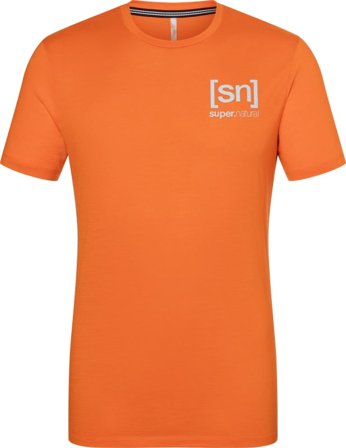 Super.natural Men's Active Tee Men Short sleeved fitness sweater Orange S