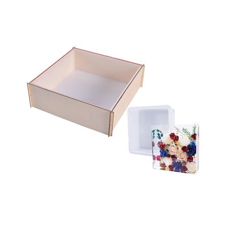 Hartsformar i silikon för resin, silikonformar för blommor i epoxyresin inklusive hexagon och kvadrat