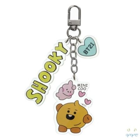 Discareful CHIMMY BTS Akryl nøkkelring hengende veske BT21 Nye tilbehør TATA COOKY RJ - på lager