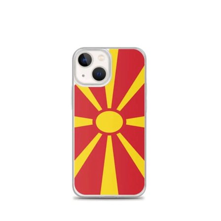 iPhone-fodral - Nordmakedonien - iPhone 13 mini - Mjuk - Flerfärgad - Design Flagga