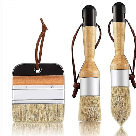 3-pakks Chalk Wax Brush Pensler Stencil Pensler med Bust