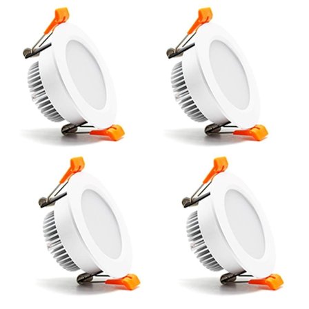 4stk Retrofit Downlight Dimbar LED Innfelt Belysning Led