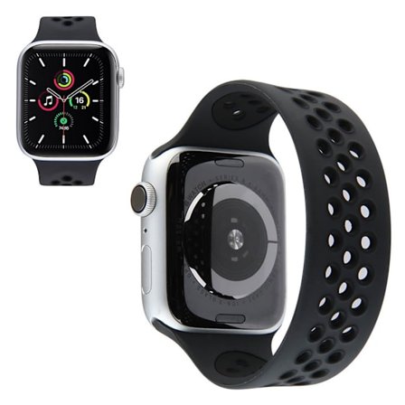 Apple Watch Series 6 / 5 40mm dual color silicone watch band - Black / Size: M