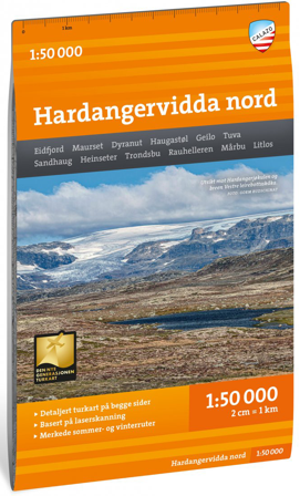 Calazo Turkart Hardangervidda nord 1:50 000