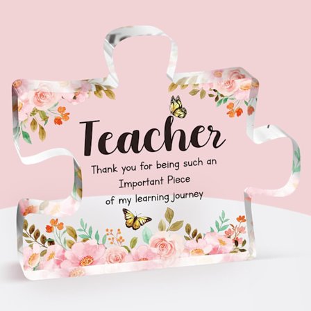 Present till lärare vid slutet av året - Akryl Pussel Plakett Tack Lärare Presenter till Kvinnor