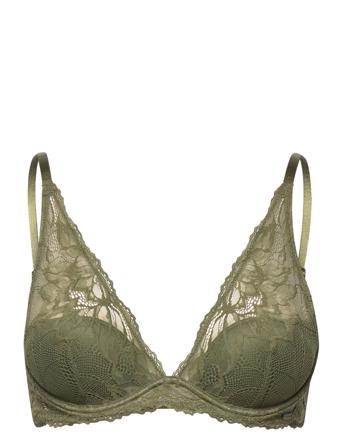 Lght Lined Plunge Lingerie Bras & Tops Plunge Bras Grønn Calvin Klein