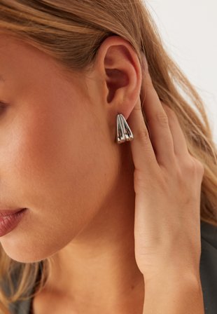 BY JOLIMA - Millie Earring - SI Steel - Kläder - - Bubbleroom