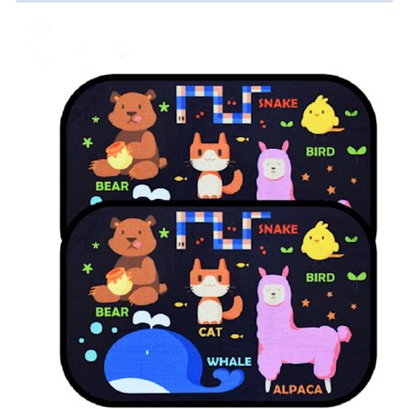 Bilsolskydd - 2 st fönstergardiner för baby i bil - roliga - håll solen ute ur bilen