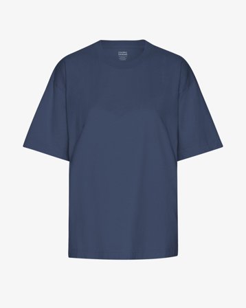 Oversized Organic T-Shirt - Petrol Blue S