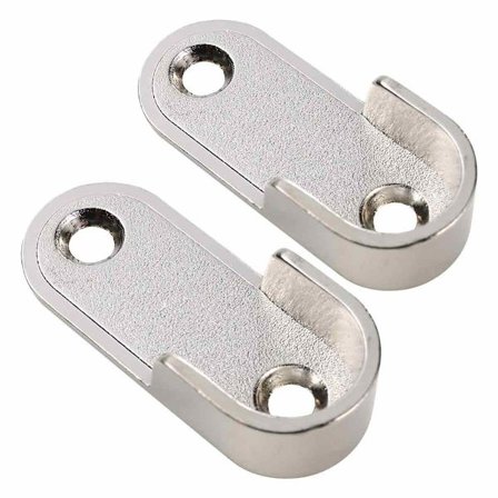 2 st Flange Seat Garderobsstänger Klädstreckstänger Garderobstillbehör Klädstångshållare Hårdvarubas