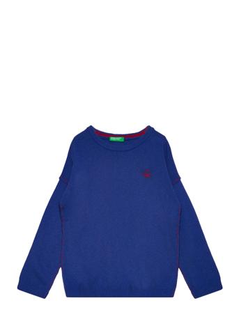 Sweater L/S Tops Sweatshirts & Hoodies Sweatshirts Blue United Colors Of Benetton