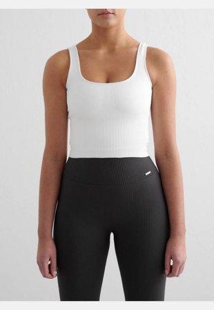 aim'n Ribbed Seamless Shaping Bralette Träningskläder Dam Vit S
