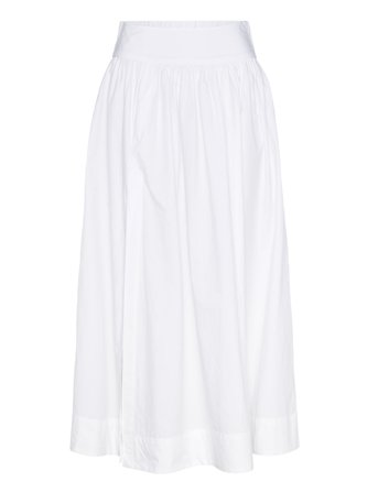Gina Tricot Poplin Skirt - White - L