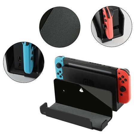 Flytende Veggmontert Hylle Akrylholder for Nintendo Switch Dockingstasjon Multicolor, Black Style A