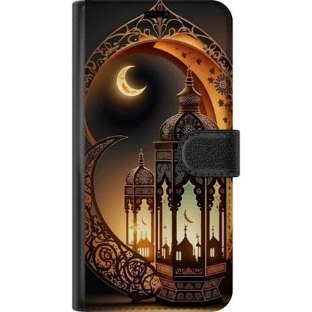 Kompatibel Tegnebogsetui til OnePlus Nord CE 2 Lite 5G Dekorativ orientalisk lykta med halvmåne och stjärnor i varm gyllene nattmiljö