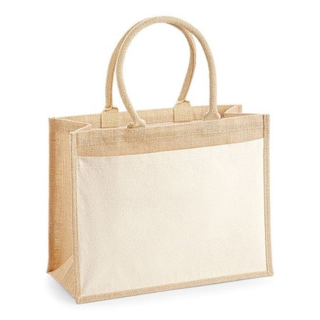 Westford Mill Pocket Jute Shopper One Size Natural