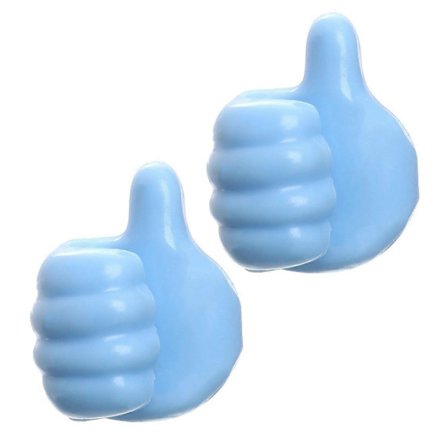 2 stk. Kreativ Tommelfinger Vægkrog, Multifunktionelle Selvklæbende Kabelorganiseringsclips, Sød Tommelfingerholder til Skrivebord Væg Nøgle