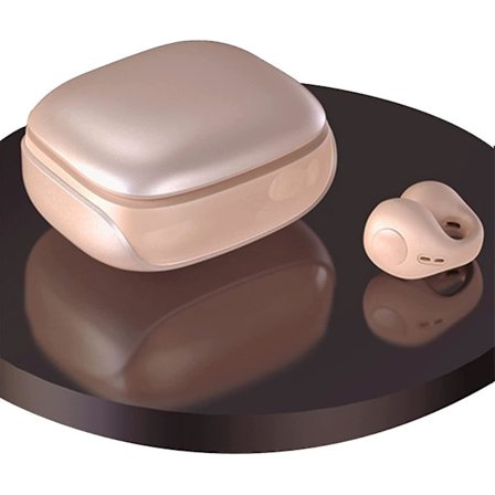 Trådlös öronklämma B Conduct Phs Et, Clip On Open Ear Earbuds B Conduct Earbuds för cykling löpning(Beige)