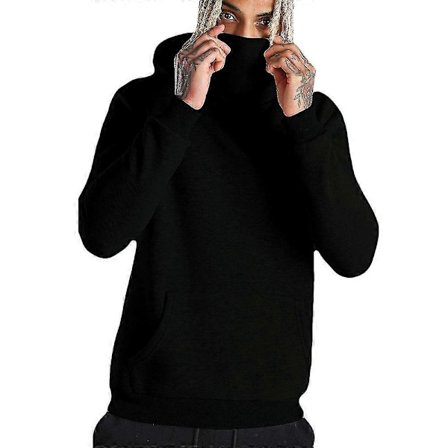 Herre Sports Hættetrøje Sweatshirt Snood Halsedisse Pullover Biker Toppe