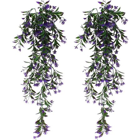 2 stk. kunstig efeu kunstig grøn hængende plante til fest