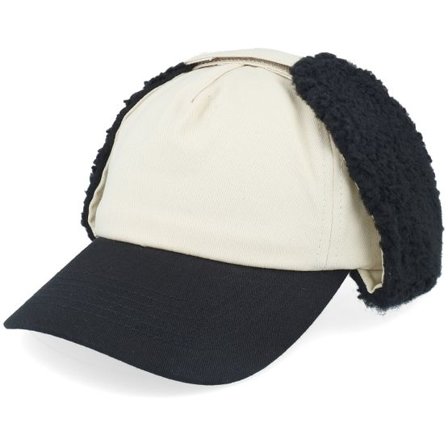 Equip - Beige earflap Keps - Golfer Cotton Beige/Black Mid Unconstructed Earflap @ Hatstore