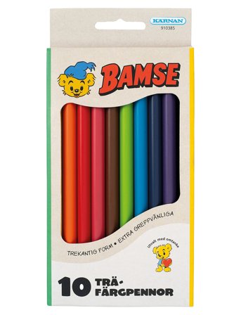 Kärnan Bamse Träfärgpennor - Multi/patterned - ONE SIZE