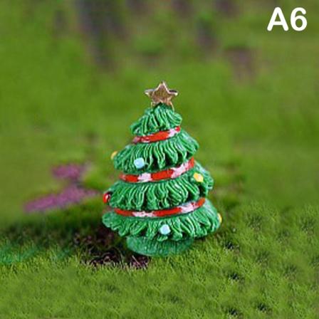 Mini juletre figur dukke hage dekor ornament barn leketøy A6