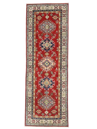 Kazak Fine Teppich 81X236 Läufer Wolle, Afghanistan
