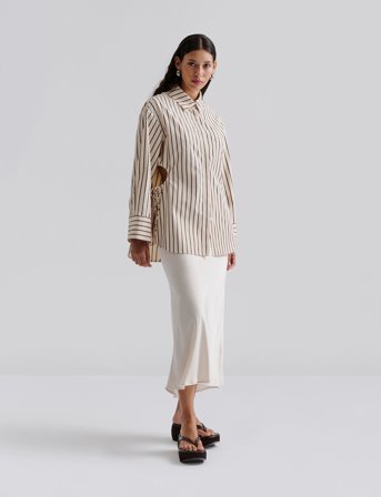 Malina Eline Cut Out Shirt - Beige - XL