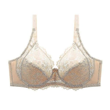 Plus Size Dame Undertøj BH Transparent Sexet Blonde 36 38 40 42 44 46 E F Cup Damer BH