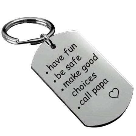 Ring din mormor Graverad metall nyckelring Barn presenthänge