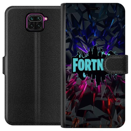 Yhteensopiva Lompakkokotelo Xiaomi Xiaomi Redmi Note 9 Pelit inspiraatio abstrakti logo suunnittelu räjähtävillä muodoilla, neon valot ja dynaamin