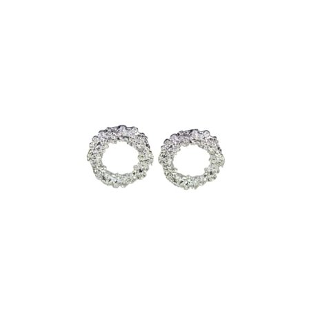 Complement Örhänge I Cirkelform, Post Örhängen Dam Silver