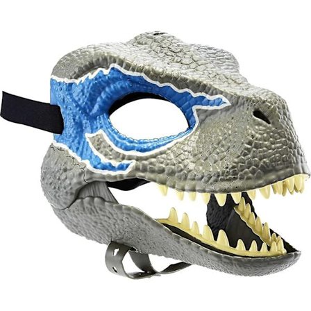 Velociraptor Blue Maske, Flerfarvet (grå) (1 stk)